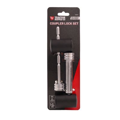 Image showing 8 th Tractor Supply 5/8 in. and 1/4 in. Pin Coupler Lock Set, 1 to 3 in., Chrome