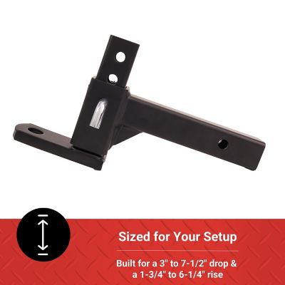 Image showing 10 th Tractor Supply 2 in. Adjustable Ball Mount, 3 to 7-1/2 in. Drop, 5,000 lb. Capacity