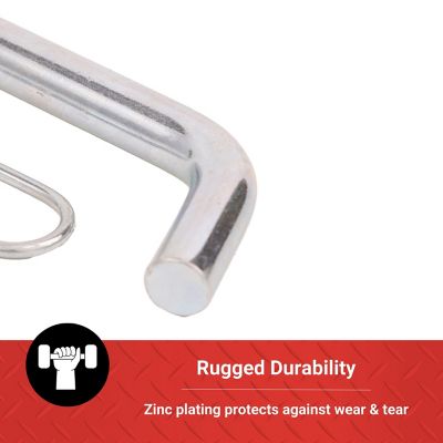 Image showing  Ball Mount Pin and Clip for 1-1/4 in. Receivers, 1/2 in., Zinc