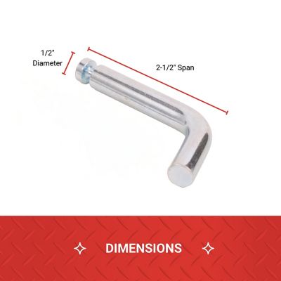 Image showing  Ball Mount Pin and Clip for 1-1/4 in. Receivers, 1/2 in., Zinc
