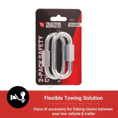 Image showing  Towing Safety Chain Links, 5/16 in., Zinc, 2-Pack