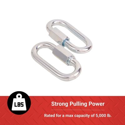 Image showing  Towing Safety Chain Links, 5/16 in., Zinc, 2-Pack