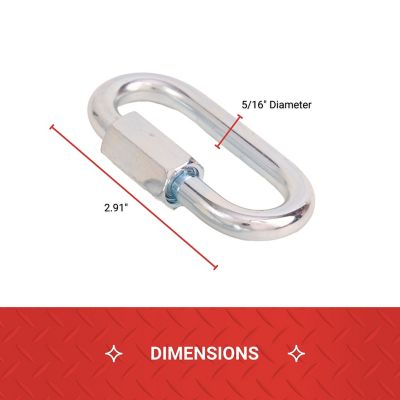 Image showing  Towing Safety Chain Links, 5/16 in., Zinc, 2-Pack