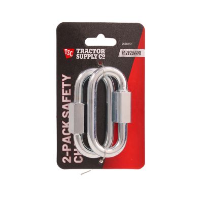 Image showing 6 th Tractor Supply Towing Safety Chain Links, 5/16 in., Zinc, 2-Pack