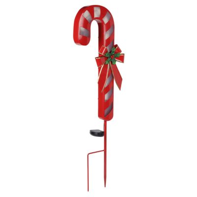 Image showing  36 in. Candy Cane Pathway Solar Christmas Yard Stake