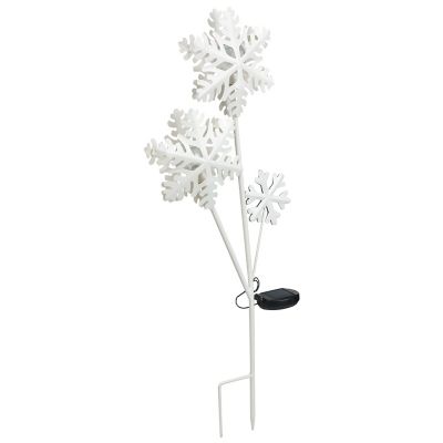 Image showing  33.2 in. Snowflake Solar Christmas Yard Stake