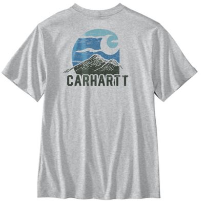Image showing 1 th Carhartt Men's Relaxed Fit Lightweight Short-Sleeve Plane Mountain T-Shirt