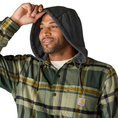 Image showing  Men's Hamilton Rugged Flex Relaxed Fit Flannel Fleece Lined Hooded Shirt Jacket