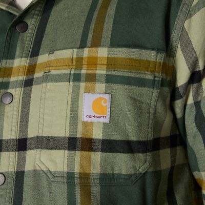 Image showing 5 th Carhartt Men's Hamilton Rugged Flex Relaxed Fit Flannel Fleece Lined Hooded Shirt Jacket
