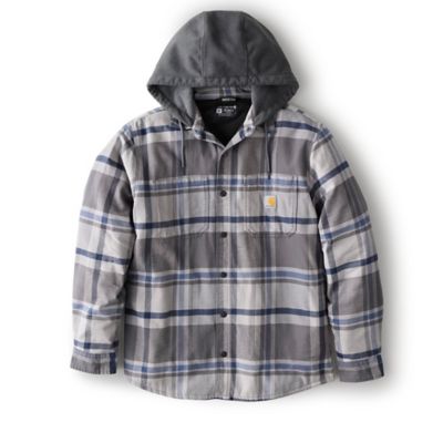 Image showing 9 th Carhartt Men's Hamilton Rugged Flex Relaxed Fit Flannel Fleece Lined Hooded Shirt Jacket