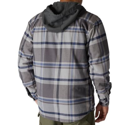 Image showing  Men's Hamilton Rugged Flex Relaxed Fit Flannel Fleece Lined Hooded Shirt Jacket
