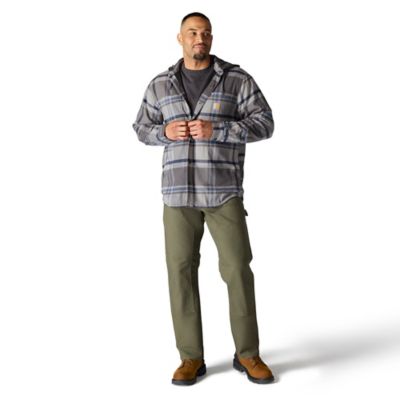 Image showing 3 th Carhartt Men's Hamilton Rugged Flex Relaxed Fit Flannel Fleece Lined Hooded Shirt Jacket