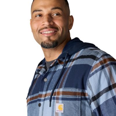 Image showing 8 th Carhartt Men's Hamilton Rugged Flex Relaxed Fit Flannel Fleece Lined Hooded Shirt Jacket