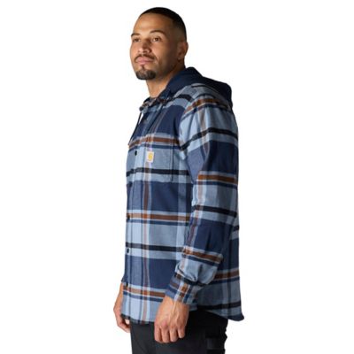 Image showing 2 th Carhartt Men's Hamilton Rugged Flex Relaxed Fit Flannel Fleece Lined Hooded Shirt Jacket
