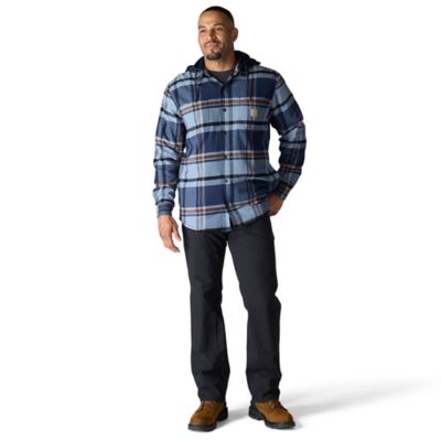 Image showing 3 th Carhartt Men's Hamilton Rugged Flex Relaxed Fit Flannel Fleece Lined Hooded Shirt Jacket