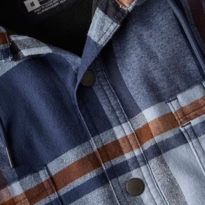 Image showing 7 th Carhartt Men's Hamilton Rugged Flex Relaxed Fit Flannel Fleece Lined Hooded Shirt Jacket