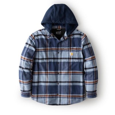 Image showing 9 th Carhartt Men's Hamilton Rugged Flex Relaxed Fit Flannel Fleece Lined Hooded Shirt Jacket