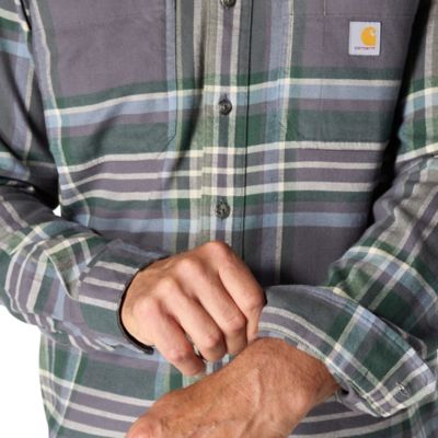 Image showing 5 th Carhartt Men's Hamilton Rugged Flex Relaxed Fit Midweight Flannel Long-Sleeve Plaid Shirt