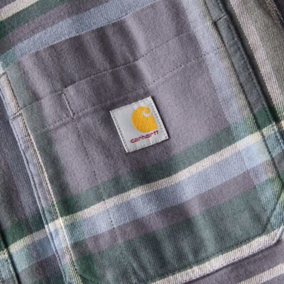 Image showing 7 th Carhartt Men's Hamilton Rugged Flex Relaxed Fit Midweight Flannel Long-Sleeve Plaid Shirt