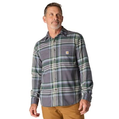 Image showing 0 th Carhartt Men's Hamilton Rugged Flex Relaxed Fit Midweight Flannel Long-Sleeve Plaid Shirt