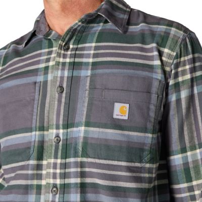 Image showing 4 th Carhartt Men's Hamilton Rugged Flex Relaxed Fit Midweight Flannel Long-Sleeve Plaid Shirt