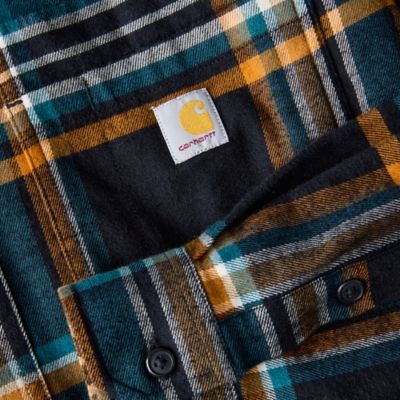 Image showing 7 th Carhartt Men's Hamilton Rugged Flex Relaxed Fit Midweight Flannel Long-Sleeve Plaid Shirt