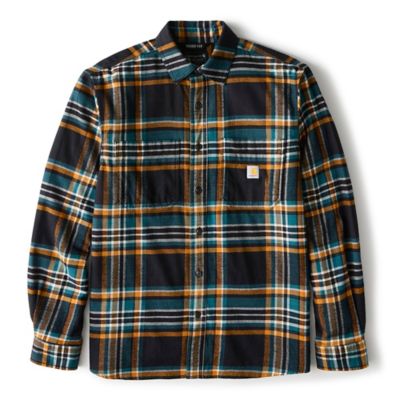 Image showing 9 th Carhartt Men's Hamilton Rugged Flex Relaxed Fit Midweight Flannel Long-Sleeve Plaid Shirt