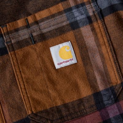 Image showing 7 th Carhartt Men's Hamilton Rugged Flex Relaxed Fit Flannel Fleece Lined Hooded Shirt Jacket