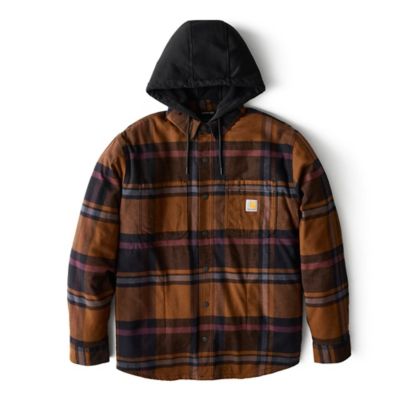 Image showing 9 th Carhartt Men's Hamilton Rugged Flex Relaxed Fit Flannel Fleece Lined Hooded Shirt Jacket