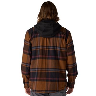 Image showing  Men's Hamilton Rugged Flex Relaxed Fit Flannel Fleece Lined Hooded Shirt Jacket