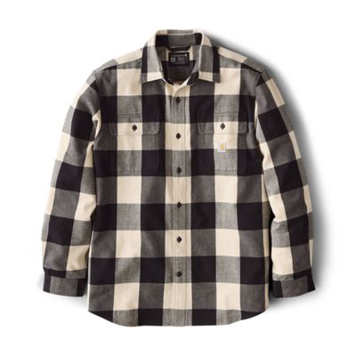 Image showing  Men's Loose Fit Heavyweight Flannel Long-Sleeve Plaid Shirt