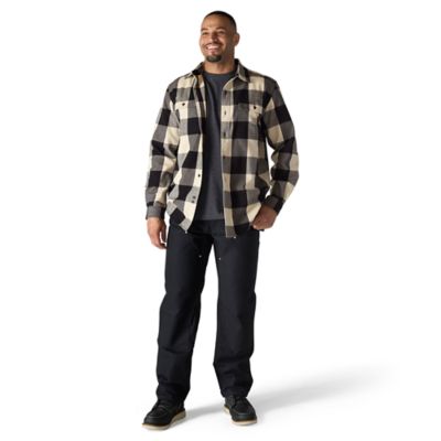 Image showing  Men's Loose Fit Heavyweight Flannel Long-Sleeve Plaid Shirt