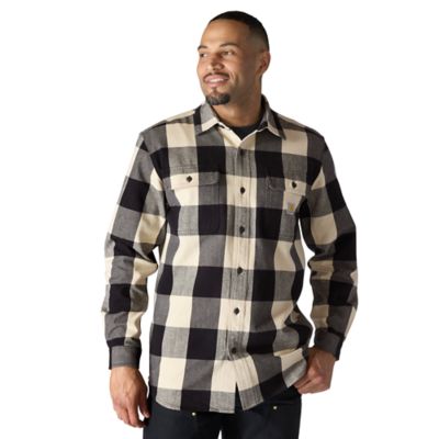 Image showing  Men's Loose Fit Heavyweight Flannel Long-Sleeve Plaid Shirt