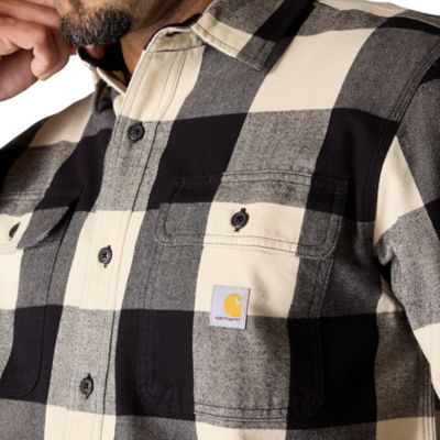 Image showing  Men's Loose Fit Heavyweight Flannel Long-Sleeve Plaid Shirt