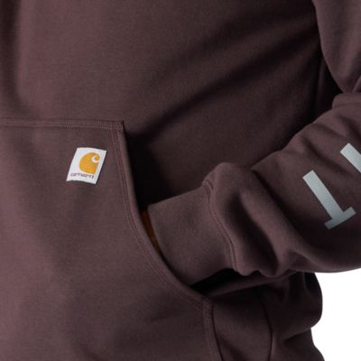 Image showing 7 th Carhartt Men's Rain Defender Loose Fit Midweight Logo Graphic Sweatshirt