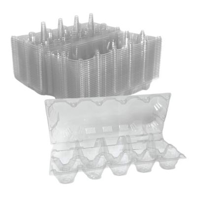 Image showing  25 pk. Plastic Egg Carton for 10 Chicken Eggs