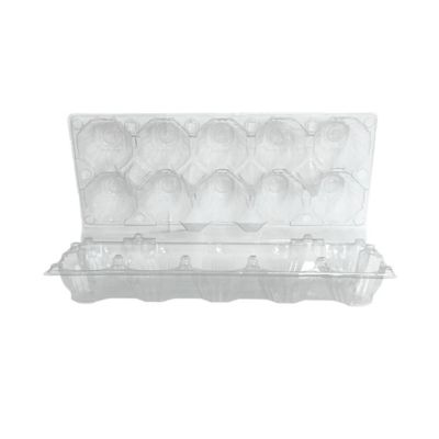 Image showing  50 pk. Plastic Egg Carton for 10 Chicken Eggs