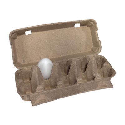 Image showing  25 pk. Natural Pulp, Flat Top Blank Egg Cartons for 10 Chicken Eggs