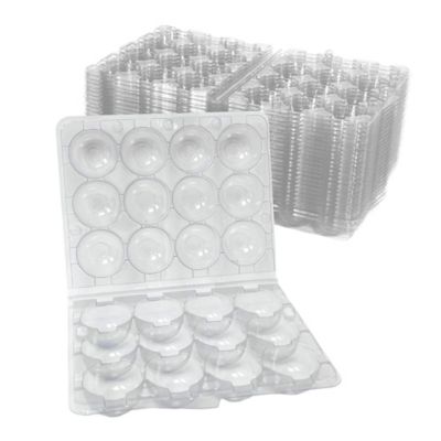 Image showing  25 pk. Plastic Egg Carton for 12 Quail Eggs