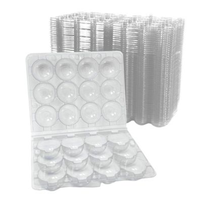 Image showing  50 pk. Plastic Egg Carton for 12 Quail Eggs