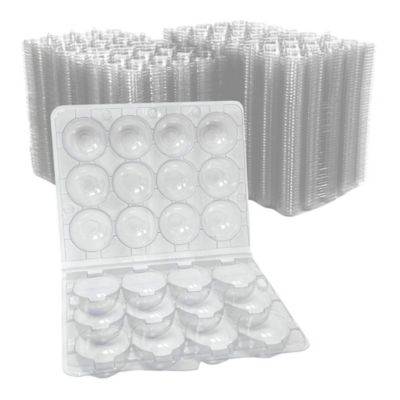 Image showing  100 pk. Plastic Egg Carton for 12 Quail Eggs