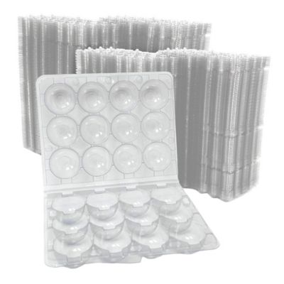 Image showing  500 pk. Plastic Egg Carton for 12 Quail Eggs