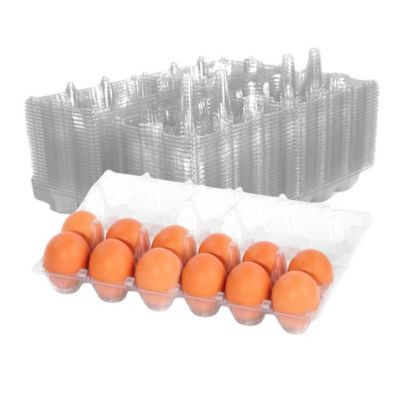 Image showing  25 pk. Plastic Egg Carton for 12 Chicken Eggs