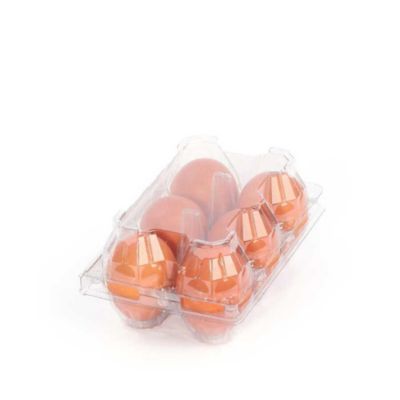 Image showing  50 pk. Plastic Egg Carton for 6 Chicken Eggs