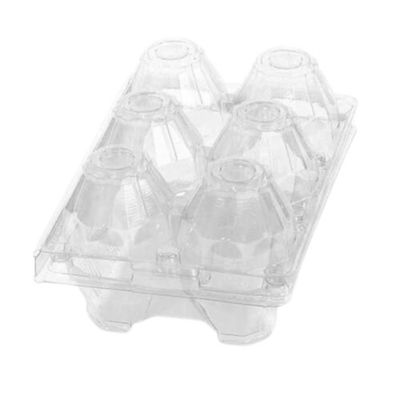 Image showing  50 pk. Plastic Egg Carton for 6 Chicken Eggs