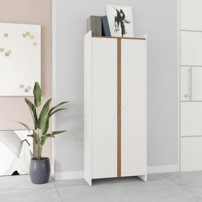 Image showing  27.75 in. W x 71.06 in. H x 13.77 in. D Ratzer Storage Cabinet, White