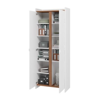 Image showing  27.75 in. W x 71.06 in. H x 13.77 in. D Ratzer Storage Cabinet, White