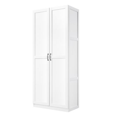Image showing  29.6 in. W x 71.1 in. H x 16.1 in. D Hopkins Storage Closet 3.0, White, 2 pc.