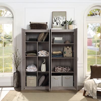 Image showing  59.2 in. W x 71.1 in. H x 16.1 in. D Hopkins Storage Closet 4.0, Gray, 2 pc.