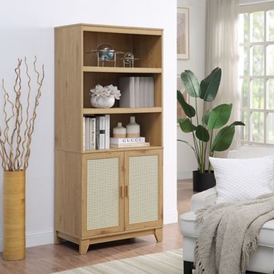 Image showing  7-Shelf Sheridan Bookcase Cabinet, Melamine